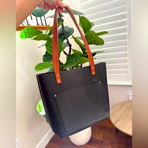 Portland Leather Goods Tandles Medium Tote in Black
